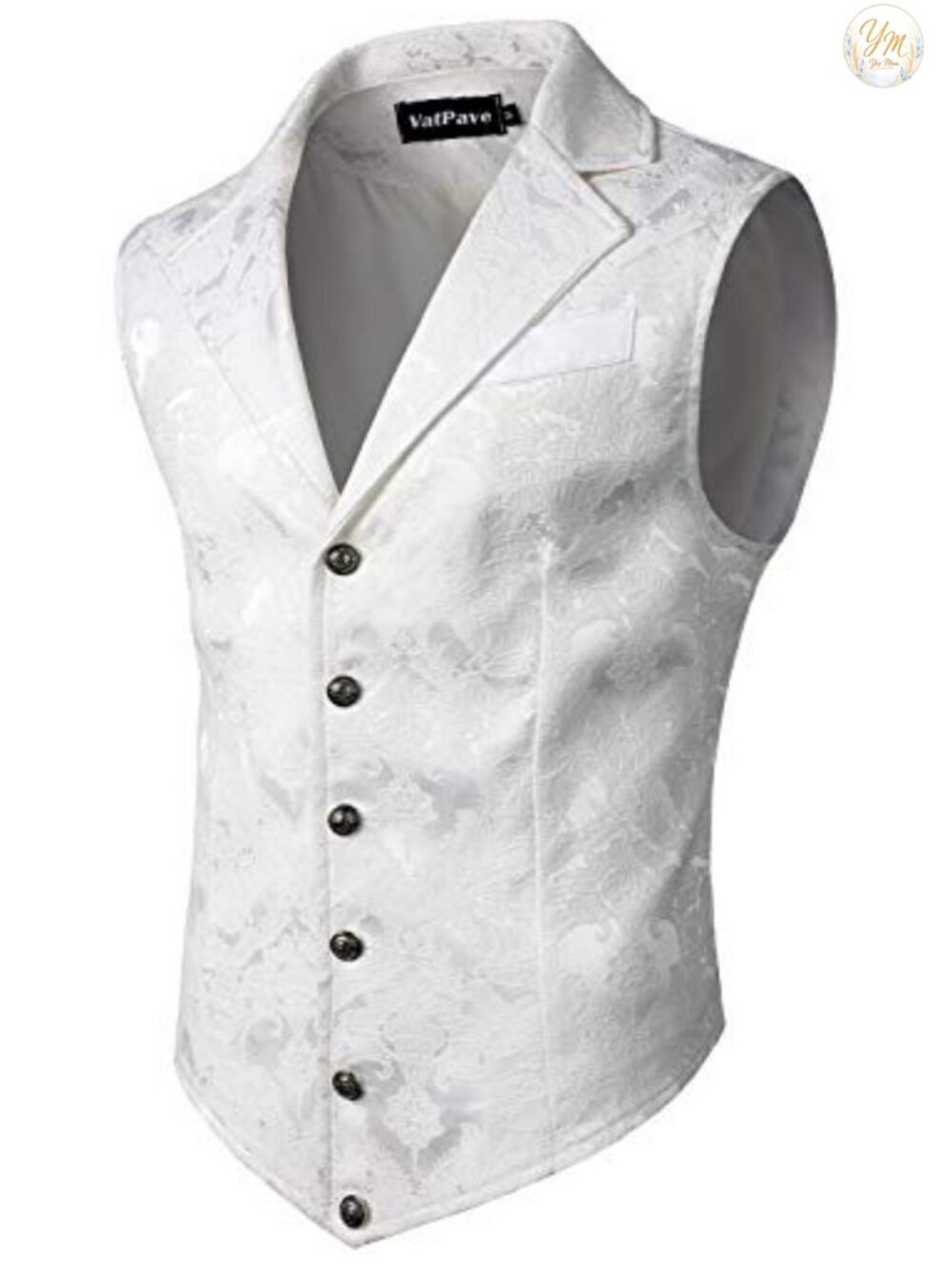 Victorian Steampunk Vest Waistcoat V-Neck Sleeveless Button Slim Fit